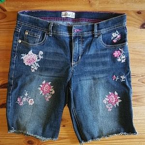 Jordache girls size 16 denim bermuda shorts